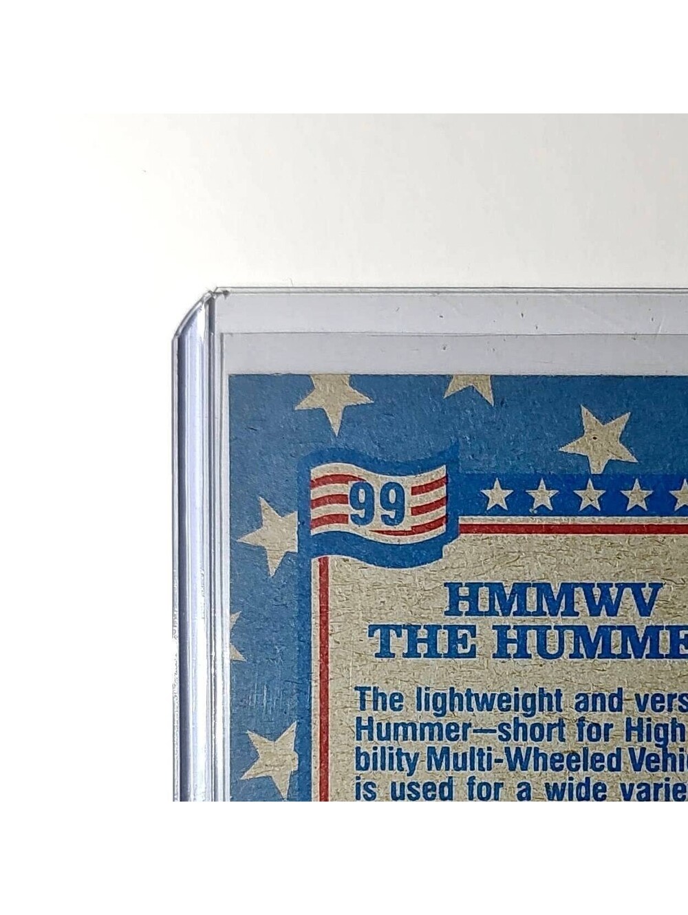 HMMWV – The Hummer 1991 Topps Desert Storm #99 Card - Picture 7 of 10